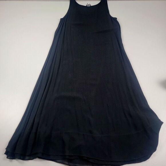 Eileen Fisher Black Maxi Dress Boho Bohemian Womens size Large - Picture 3 of 9